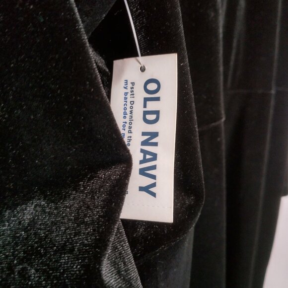 Old Navy Dress Plus Size 4X Flare Mini Black Jack Stretch Velour Long Sleeve New - Picture 14 of 16